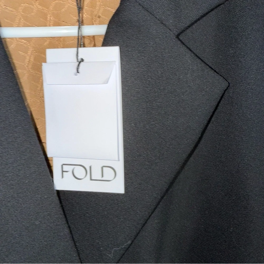 The Fold Black Collingham Jacket wool‎ blend size 10 NWT